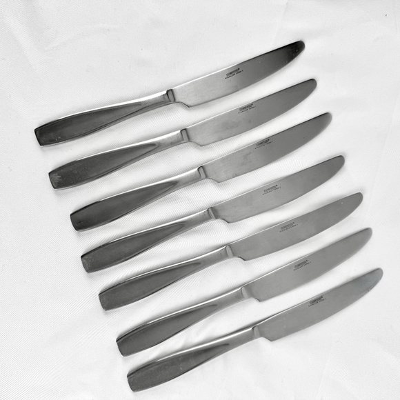 7 Butter Knives Aspen by Cambridge Stainless Steel Satin Discontinued Excellent - Picture 1 of 7